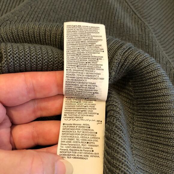 Athleta gray v neck chunky knit merino wool blend sweater tunic size Small - Picture 10 of 14